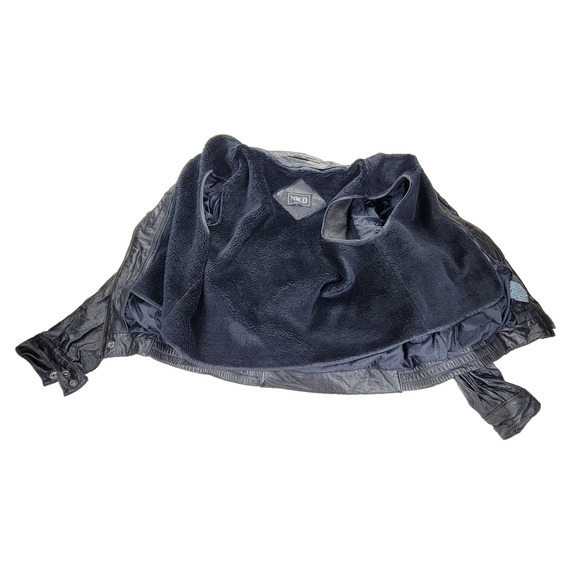 Vintage Nika Jacket Mens Sz 40 (Medium) Black Leather Gorpcore Biker Hooded Coat - Picture 2 of 16